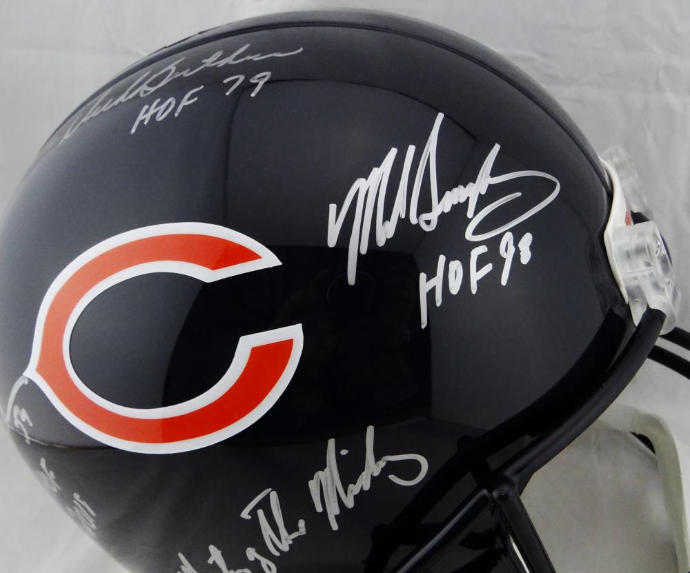 Dick Butkus Autographed Signed Monsters Of The Midway , Mike Singletary And  Brian Urlacher Chicago Bears Deluxe Framed 8X10 Photo With Patch - PSA