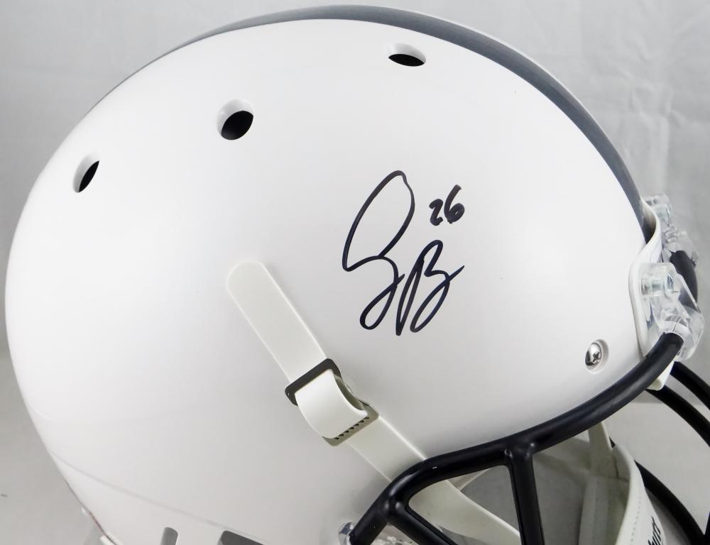 Saquan Barkley Autographed Schutt Penn State Helmet JSA