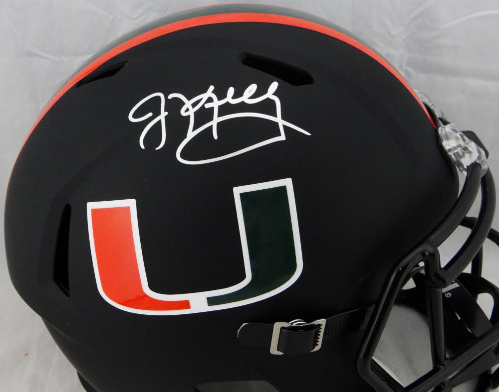 JIm Kelly Autographed University of Miami Mini Helmet Beckett