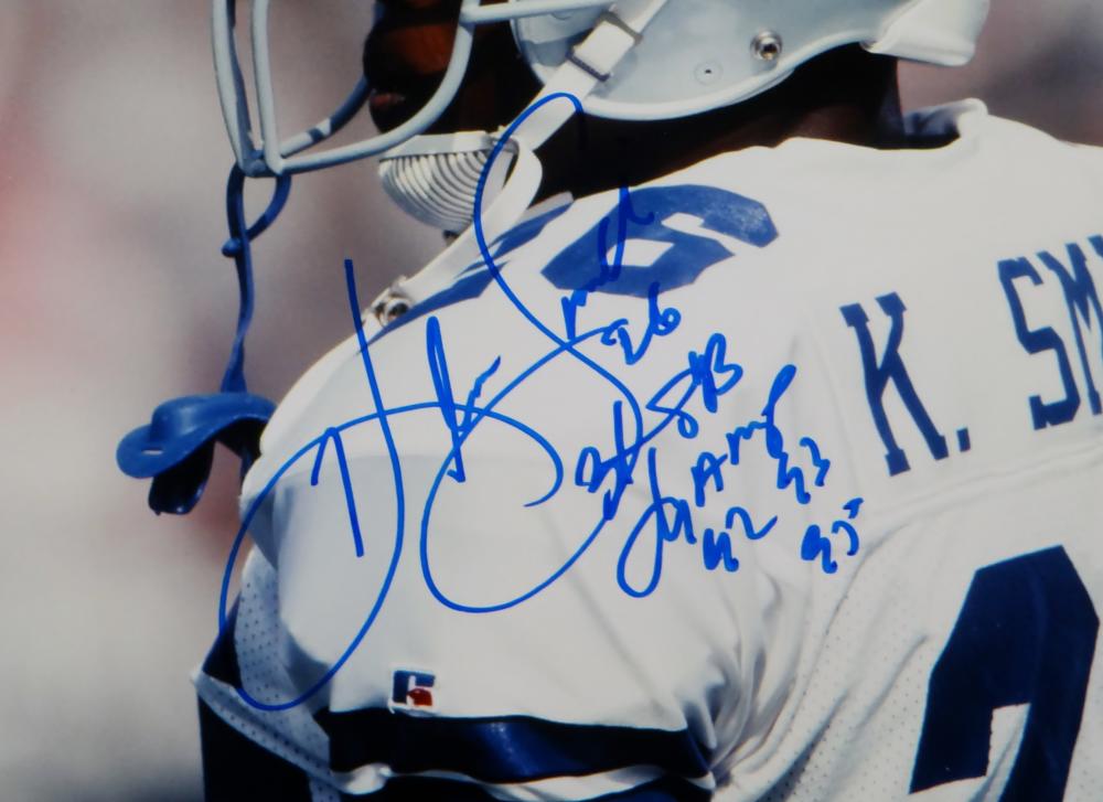 Kevin Smith Autographed Dallas Cowboys 8x10 Photo w/ Insc- Jersey