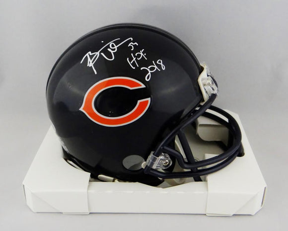 Brian Urlacher Signed Chicago Bears Mini Helmet w/ HOF - Beckett W Auth *White