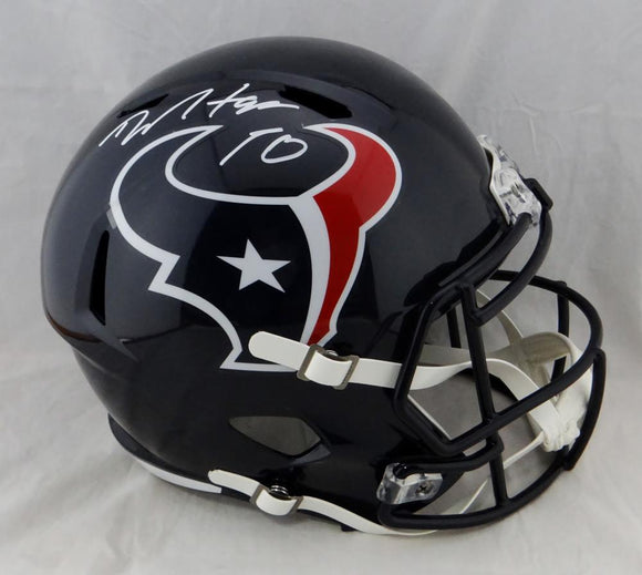 DeAndre Hopkins Autographed Texans Speed  F/S Helmet - JSA W Auth *White Top