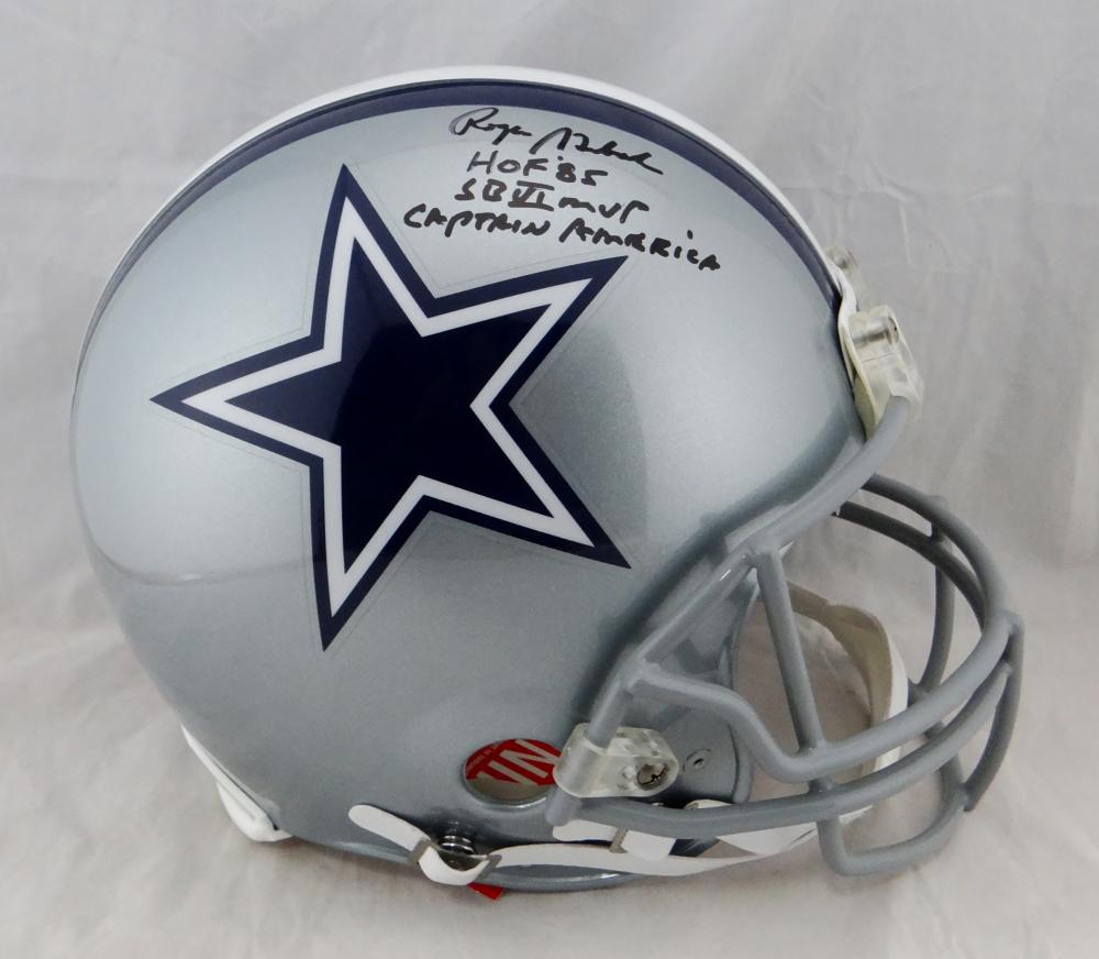 Roger Staubach Autographed Proline Full-Size Football Helmet JSA 4  Inscriptions