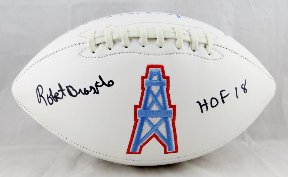 Robert Brazile Autographed Houston Oilers Logo Football With HOF Insc- –  The Jersey Source