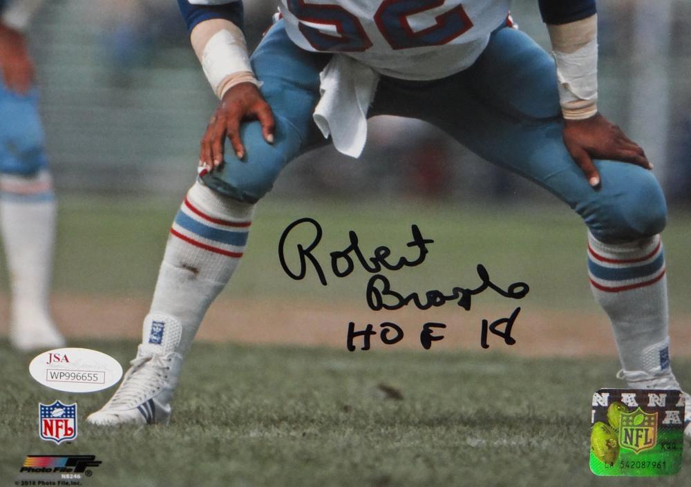 Robert Brazile Autographed/Signed Houston Oilers 8x10 Photo HOF JSA 21550 PF