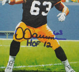Dermontti Dawson Autographed Steelers Goal Line Art Card W/ HOF- JSA W Auth