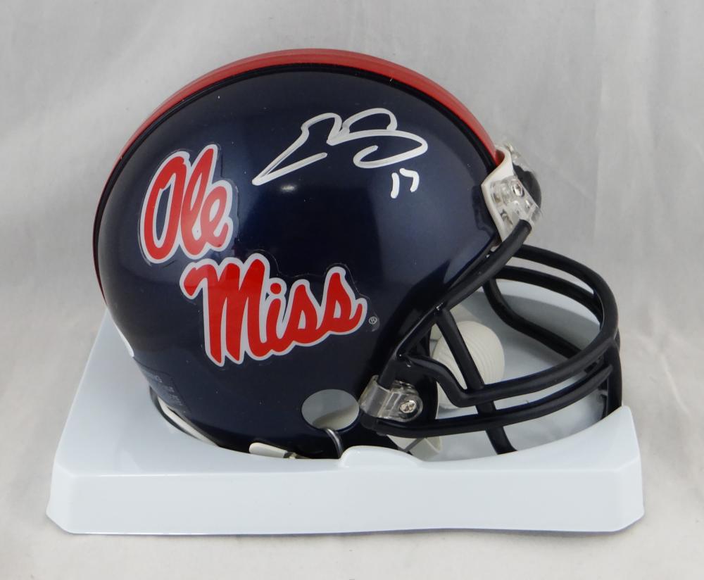 Evan Engram Autographed Ole Miss Navy Riddell Mini Helmet- JSA Auth *S –  The Jersey Source