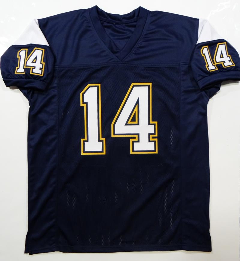 Dan Fouts Autographed Navy Blue Pro Style Jersey- Beckett