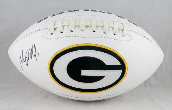 Davante Adams Autographed Green Bay Packers Logo Football- JSA W Auth