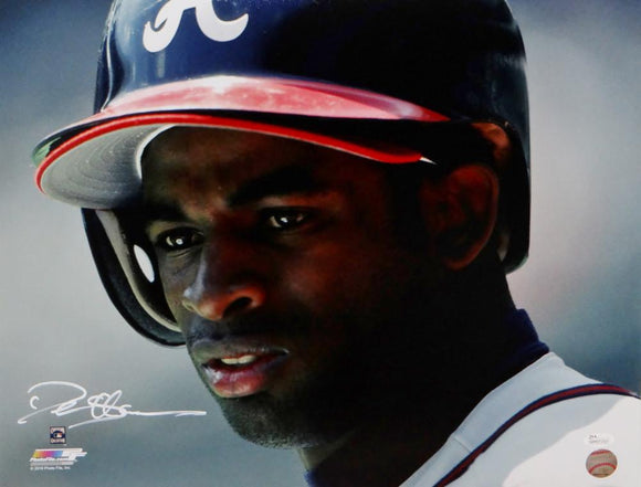 Deion Sanders Autographed Atlanta Braves 16x20 PF Photo Close Up- JSA W Auth *White