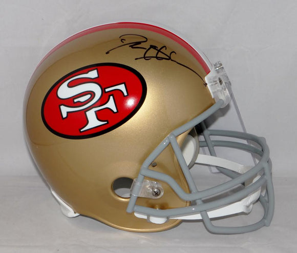 Deion Sanders Autographed *Black San Francisco 49ers 64-95 F/S Helmet JSA W Auth