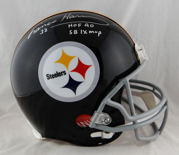 Franco Harris Autographed Steelers F/S Proline TB Helmet w/ Insc- Beckett Auth *Silver