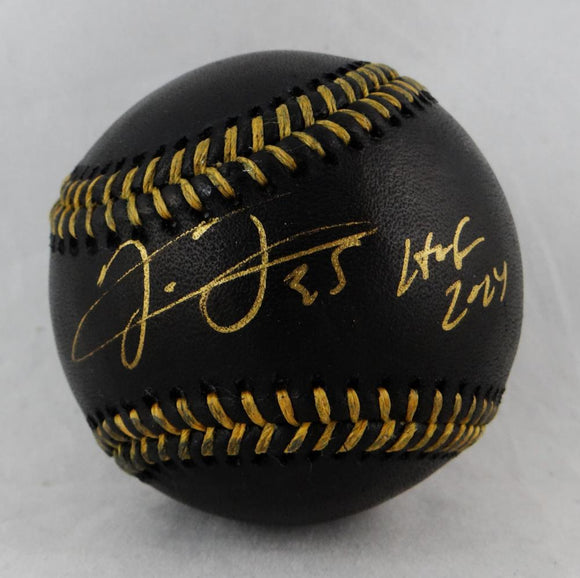 Frank Thomas Autographed Rawlings OML Black Baseball W/ HOF- JSA Witnessed Auth