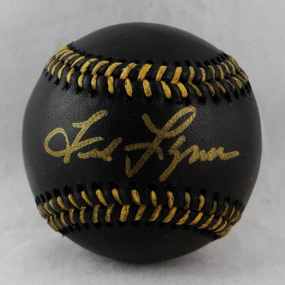 Fred Lynn Autographed OML Black Baseball  - JSA Witness Auth