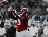 Amari Cooper Autographed Alabama 8x10 B&W Color Catch PF Photo- JSA W Auth *Blue