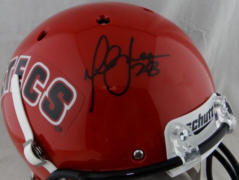 Marshall Faulk Signed San Diego State Aztecs Full-Size Throwback Helmet  (Beckett COA)