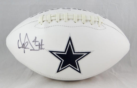 Dak Prescott Autographed Dallas Cowboys Logo Football with JSA Witnessed Auth