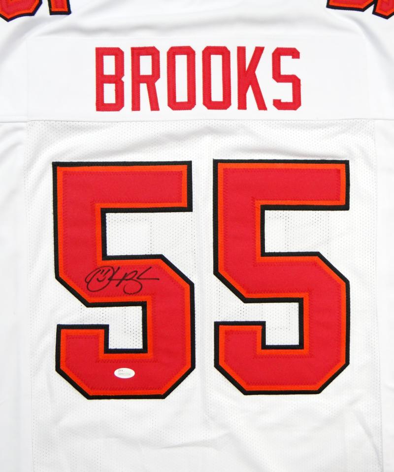 Derrick Brooks Autographed White Pro Style Jersey- JSA Witnessed Authe –  The Jersey Source