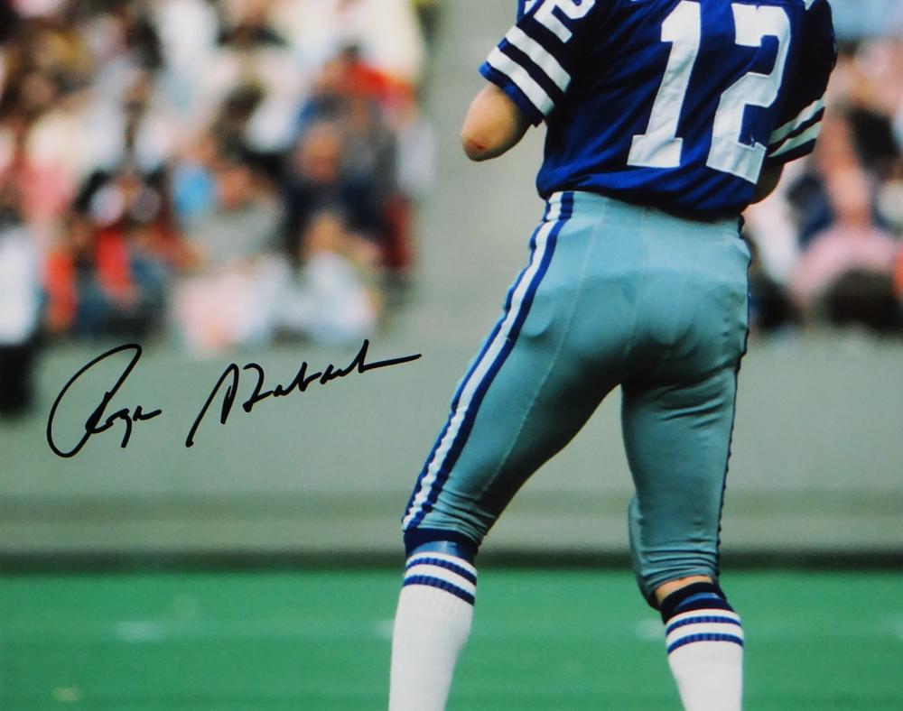 ROGER STAUBACH SIGNED AUTOGRAPH 11x14 PHOTO - DALLAS COWBOYS FOOTBALL HOF,  NAVY