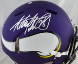 Adrian Peterson Autographed Vikings F/S Speed Authentic Helmet- Beckett W*Silver