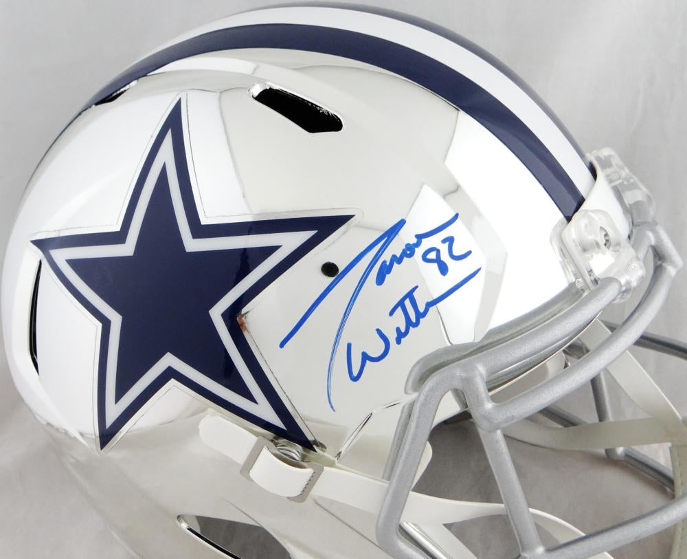 Jason Witten Autographed Dallas Cowboys F/S Chrome Helmet- JSA W