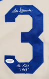 Don Newcombe Autographed Brooklyn Dodgers Cream Majestic Jersey w/ NL ROY- JSA W Auth *3