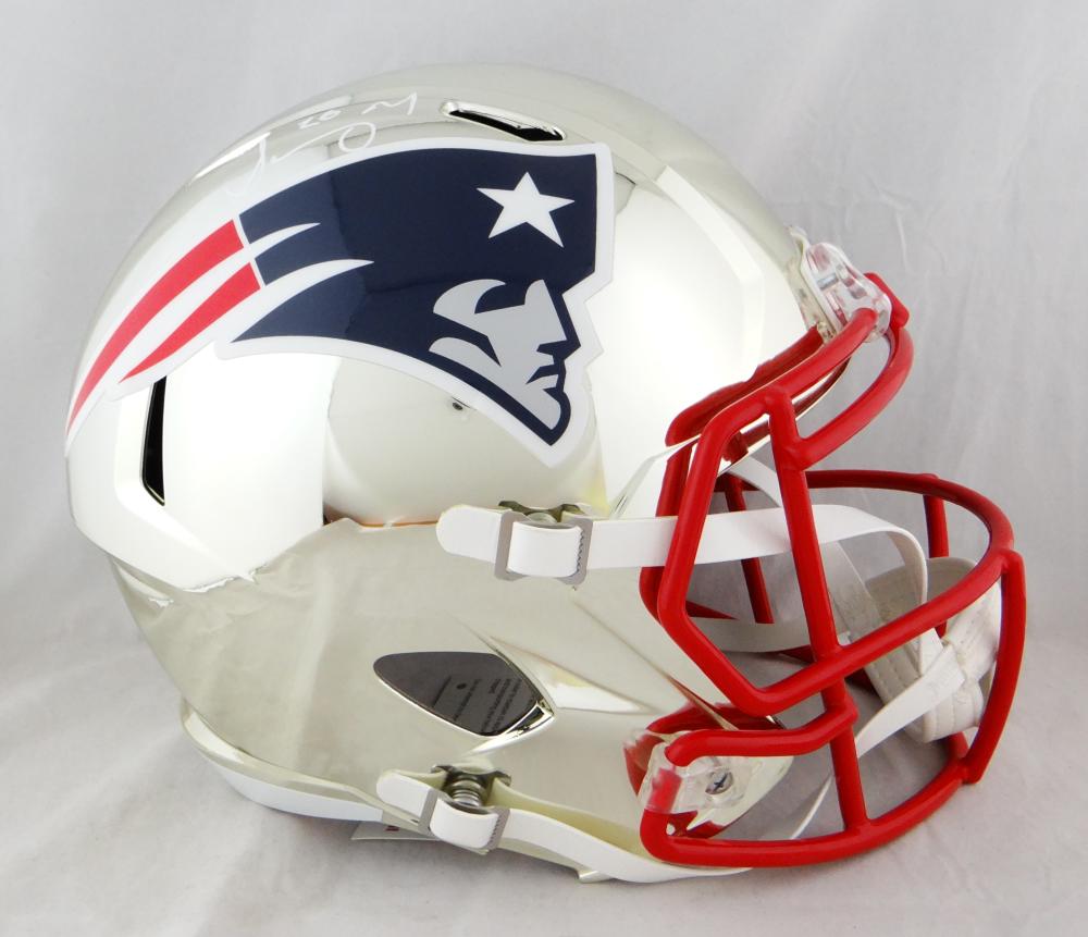 TOM BRADY SIGNED NEW ENGLAND PATRIOTS CHROME AUTHENTIC SPEED HELMET FA –  Super Sports Center