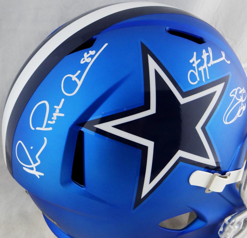 Emmitt Smith/Troy Aikman/Michael Irvin Dallas Cowboys Signed Blaze