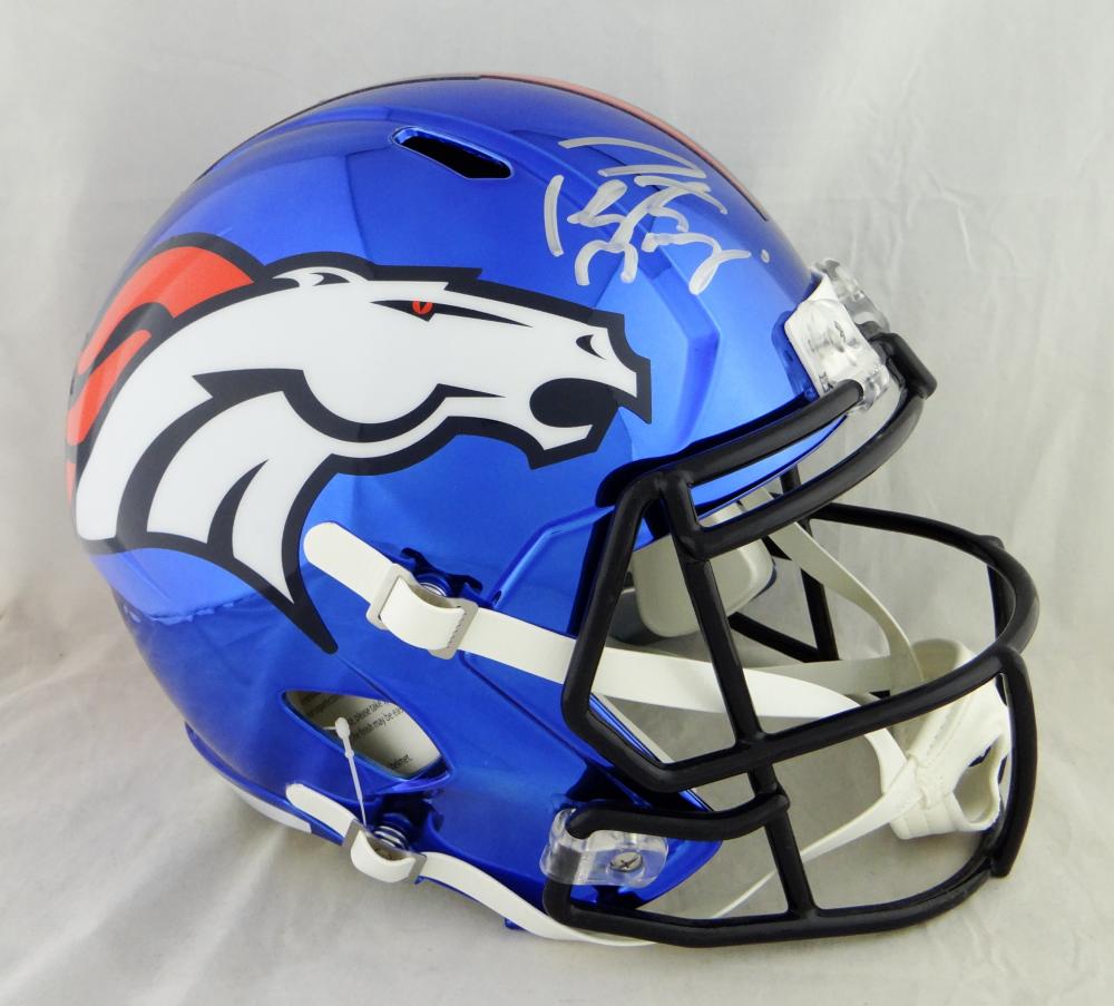 Peyton Manning Autographed Denver Broncos Chrome Replica Full-Size Football  Helmet - Fanatics