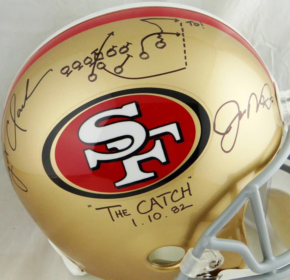 The Catch San Francisco 49ers Helmet Autographed by Joe