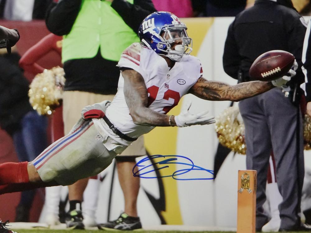 Odell Beckham Jr Autographed NY Giants 16x20 PF Catch vs Redskins Whit –  The Jersey Source