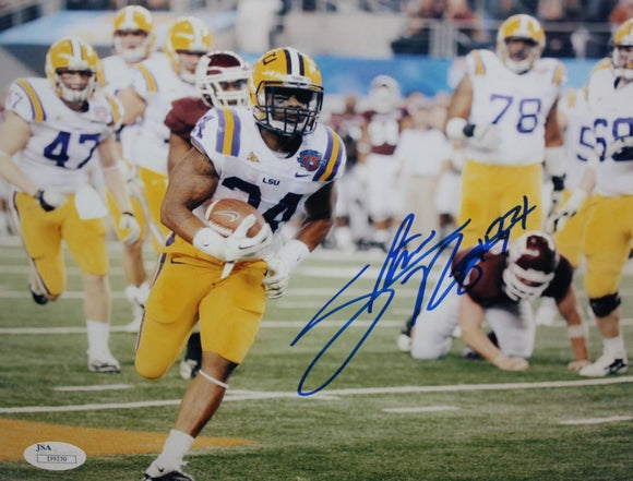 Stevan Ridley Autographed LSU Tigers 8x10 Photo Running- JSA Auth *Blue