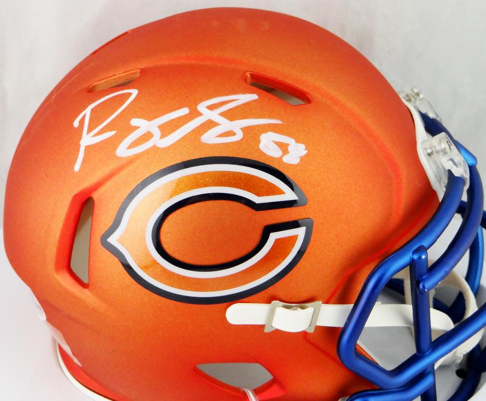 Roquan Smith Autographed Chicago Bears Blaze Mini Helmet- Beckett Auth –  The Jersey Source