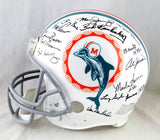72 Miami Dolphins Autographed F/S Proline Helmet w/ 27 Signatures -JSA-W Auth *Black