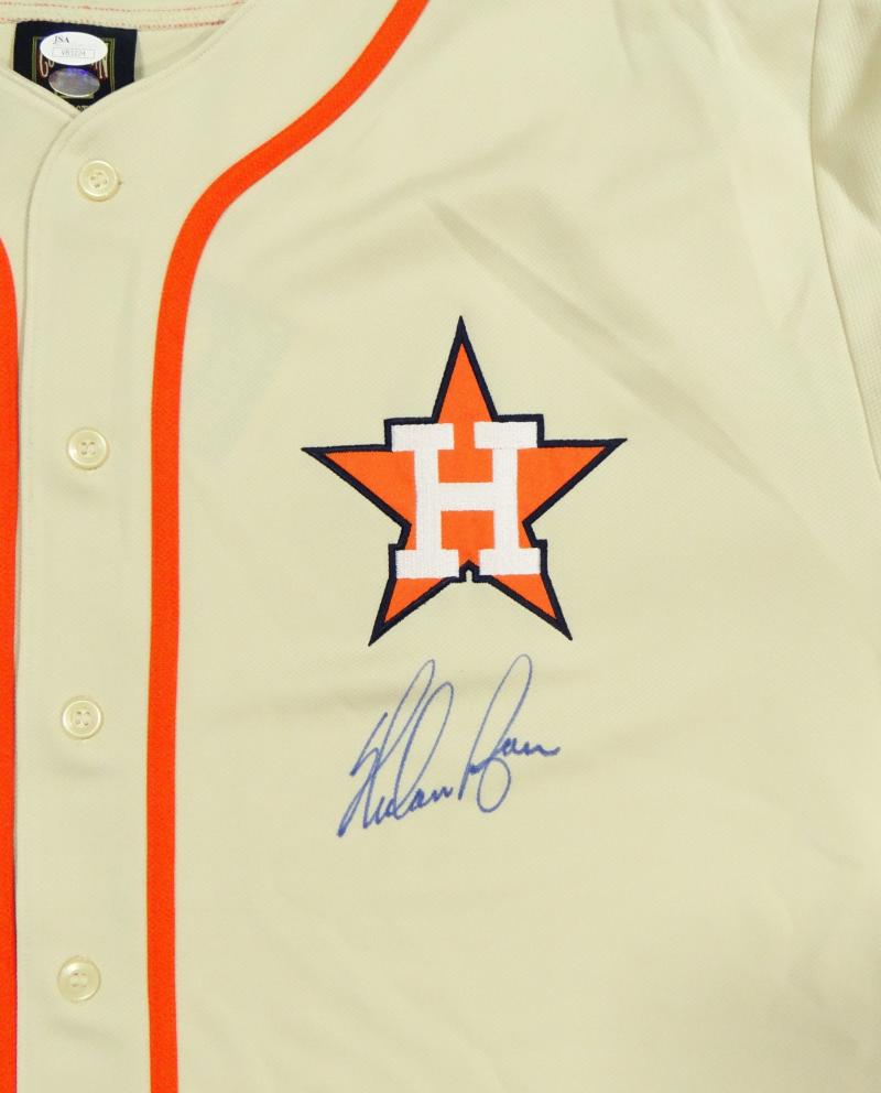 Nolan Ryan Autographed Houston Astros Cream Jersey- JSA