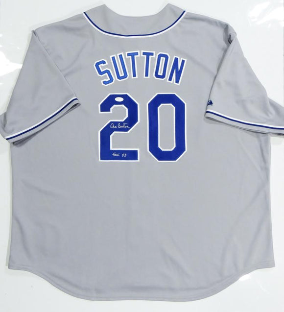 Don Sutton Autographed Grey Los Angeles Dodgers Jersey w/HOF - JSA Auth *Split 2