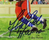 Floyd Little Autographed Denver Broncos Goal Line Art Card - Beckett Authentication