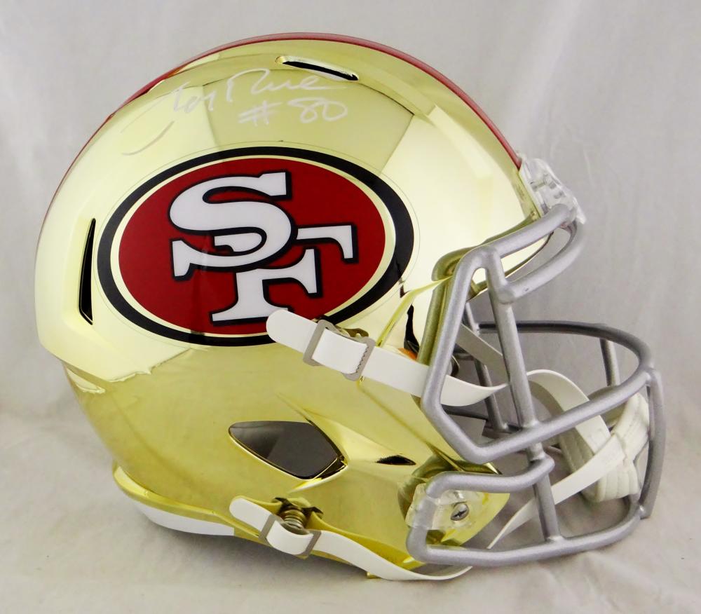 49ers gold chrome helmet