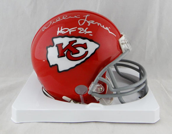 Willie Lanier Signed Kansas City Chiefs 63-73 TB Mini Helmet- JSA W Auth *Silver