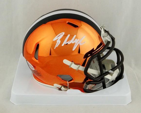 Baker Mayfield Signed Cleveland Browns Chrome Mini Helmet - Beckett Auth *White