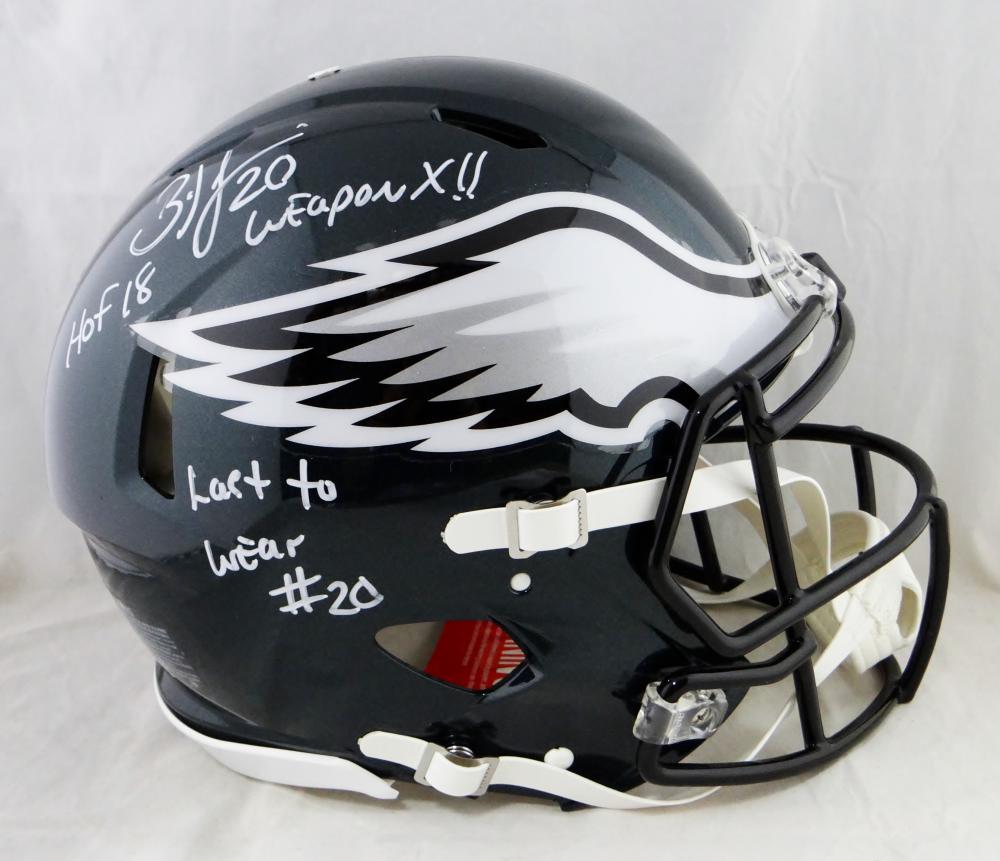 Brian Dawkins Signed Eagles Full-Size Helmet Inscribed Last to