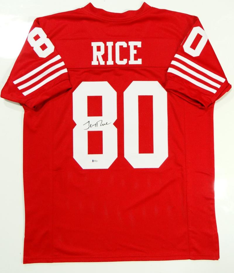 Jerry Rice Autographed and Authenticated Hand Painted Custom