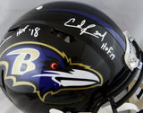 Ed Reed Ray Lewis Signed Baltimore Ravens F/S Speed Authentic Helmet w/ HOF- Beckett Auth *White Image 3