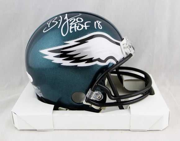 Brian Dawkins Autographed Philadelphia Eagles Mini Helmet w/ HOF- JSA W Auth *White