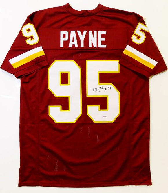 Daron Payne Autographed Maroon Pro Style Jersey- Beckett Authenticated