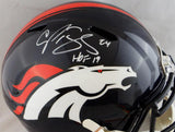 Champ Bailey Autographed Denver Broncos F/S Speed Authentic Helmet w/ HOF- JSA W Auth *White