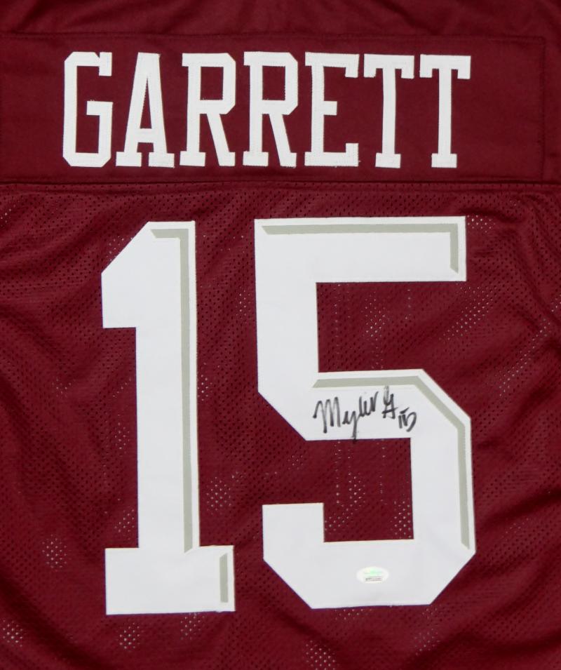 Myles Garrett Autographed Maroon College Style Jersey- JSA Witnessed A –  The Jersey Source