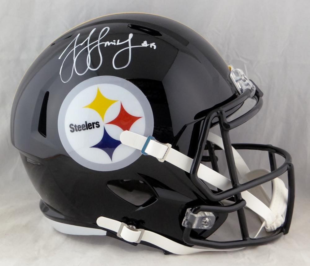 JuJu Smith-Schuster Autographed Pittsburgh Steelers Riddell Eclipse Speed  Mini Helmet