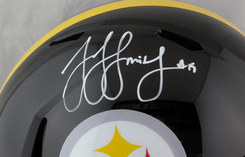 JUJU SMITH-SCHUSTER SIGNED STEELERS FULL SIZE REPLICA HELMET