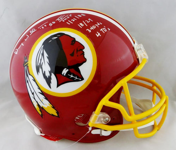 Doug Williams Signed F/S Redskins 78-03 TB ProLine Helmet W/ 5 Insc- JSA W *Silver